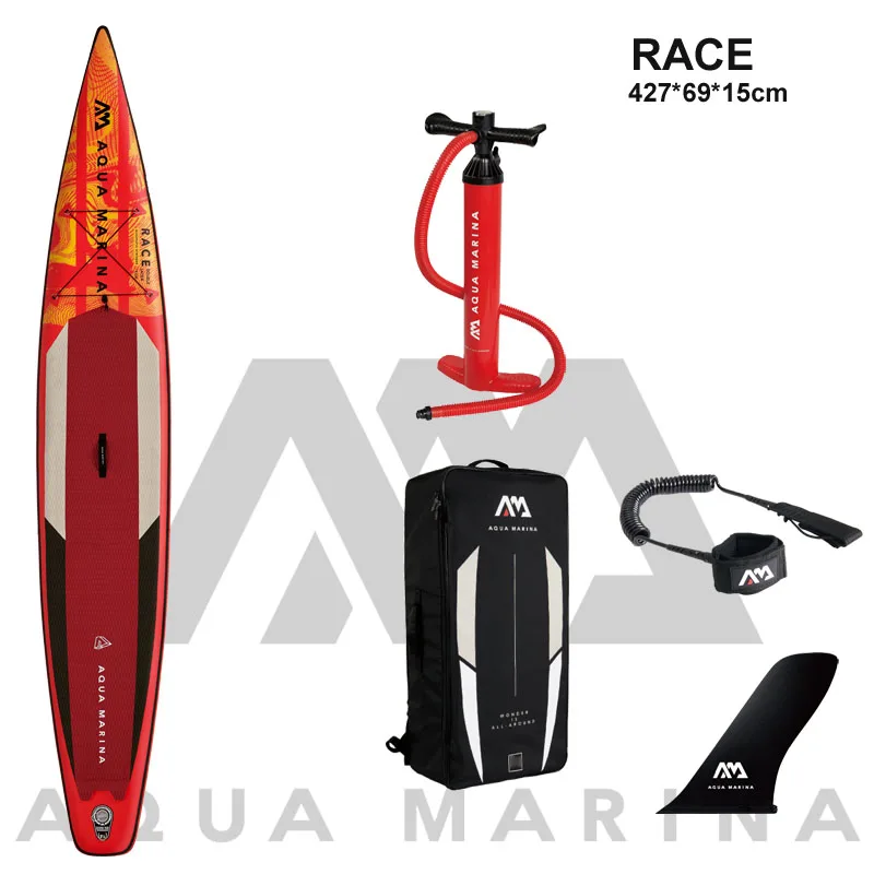 AQUA MARINA-tabla de surf inflable de alta velocidad, tabla de paddle surf de 427x69x15cm