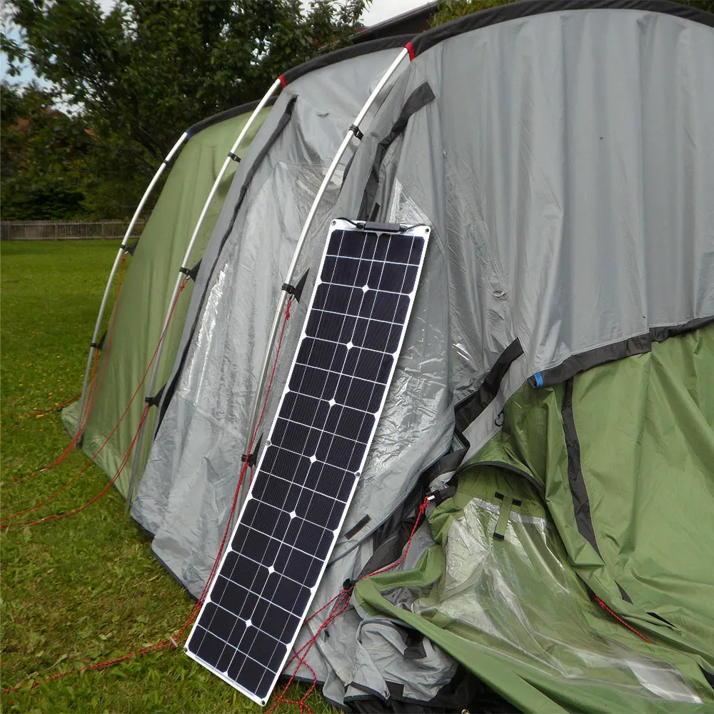 อเนกประสงค์50W 100Wยืดหยุ่นแผงMonocrystalline Siliconโมดูลสำหรับเรือ,รถ,Camper,เรือยอชท์,12V