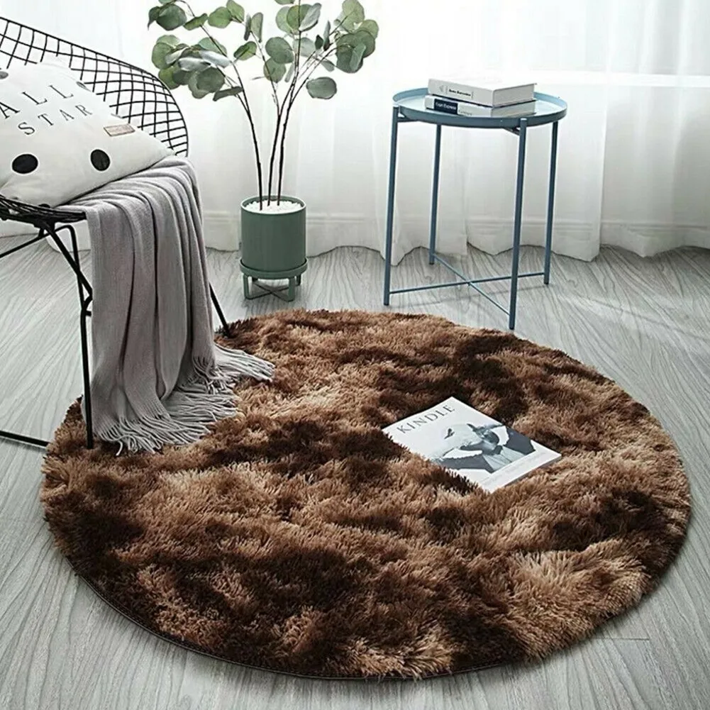 Round Fluffy Area Rug For Bedroom Soft Shaggy Carpet Anti-slip Floor Carpet Bath Mat Bathroom Rug коврик для ванной на пол