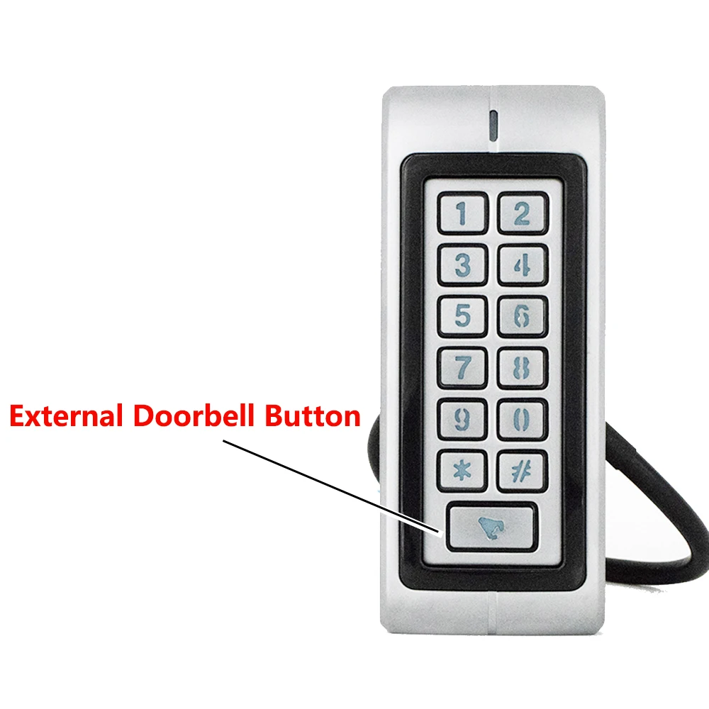 

Металлическая водонепроницаемая IP65 125 кГц Rfid автономная клавиатура 1000 пользователей 13,56 МГц IC-карта Система контроля доступа к двери RT370