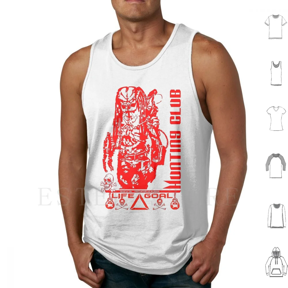 Camisetas sin mangas de algodón para Club de Caza, con diseño 'Life Goal Dead Or Life', para Cazadores y Comanchas