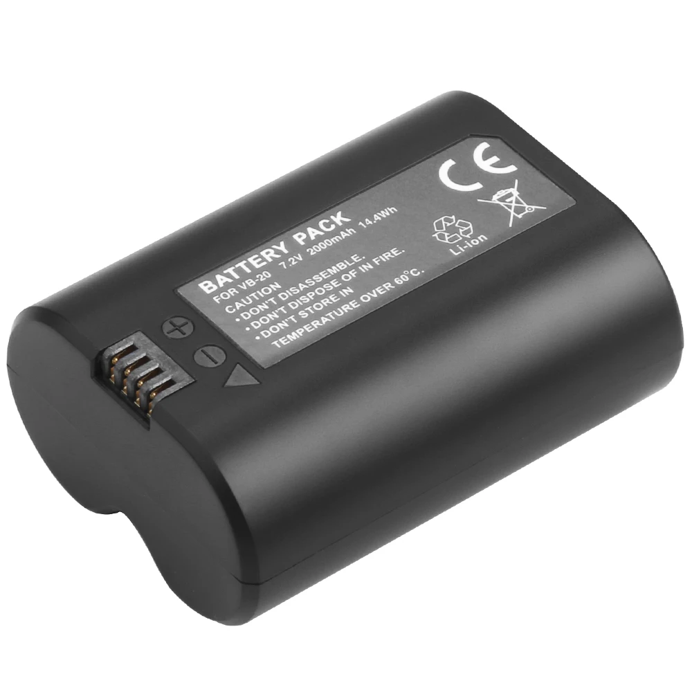 

7.2V 2000mAh VB20 VB-20 Battery for GODOX V350C V350N V350S V350F V350O NEEWER NW420s Camera Flash Speedlite