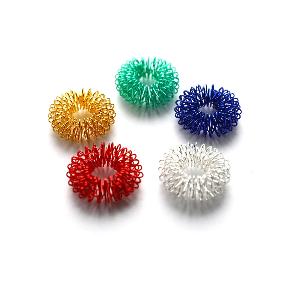 

5pc Finger Massager Ring Acupressure Figure Massager Relax Finger Hand Care Tool