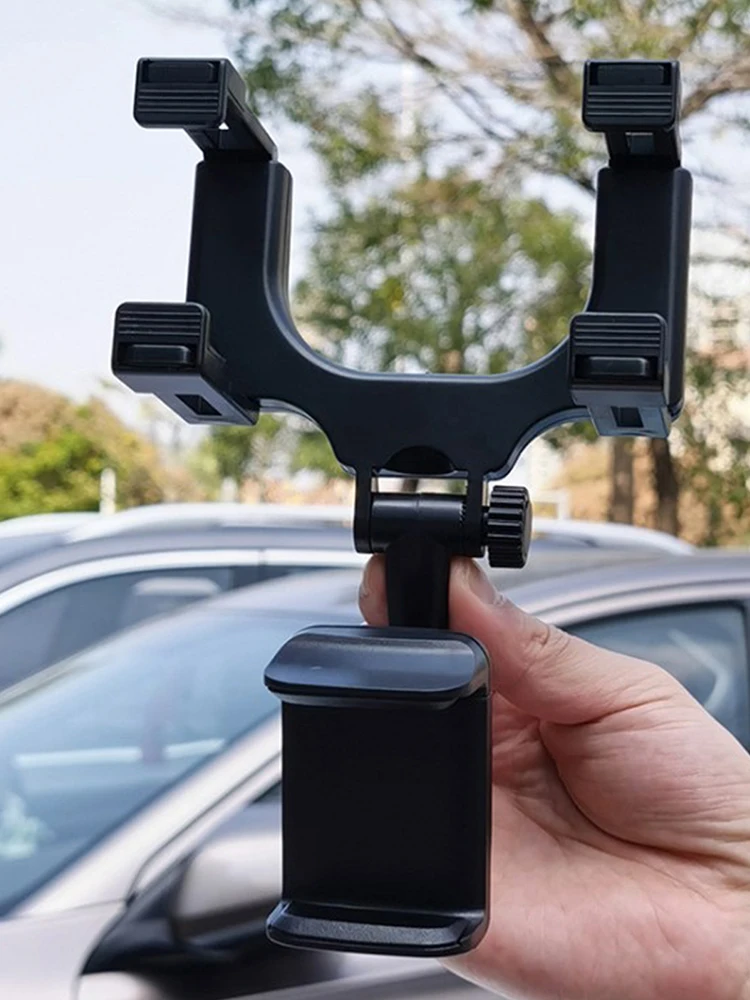 360-degree Mobile Phone Car Holder Universal Flexible Anti-slip Bracket Car Rearview Mirror Mobile Phone Holder For Smartphones