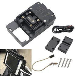 For  R1200GS Mobile Phone Navigation Bracket ADV F700 800GS CRF1000L Africa Twin For Honda Motorcycle USB Charging 12MM Mount