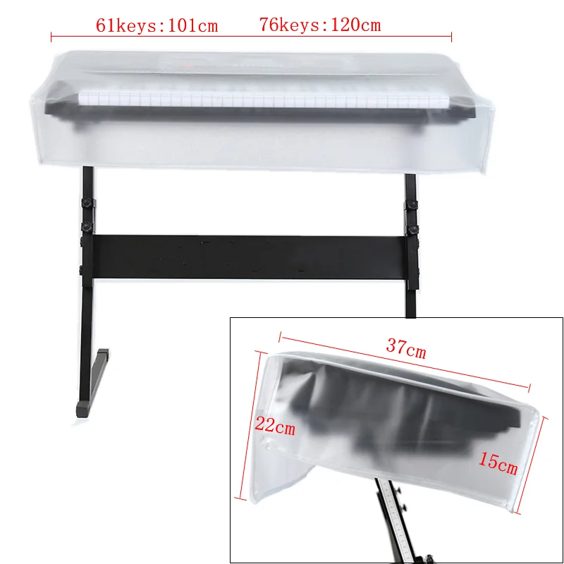 61 / 76 / 88 Keyboards Electronic Organ Dust Cover Piano Transparent Grind Arenaceous Waterproof Protect Bag for Keyboards