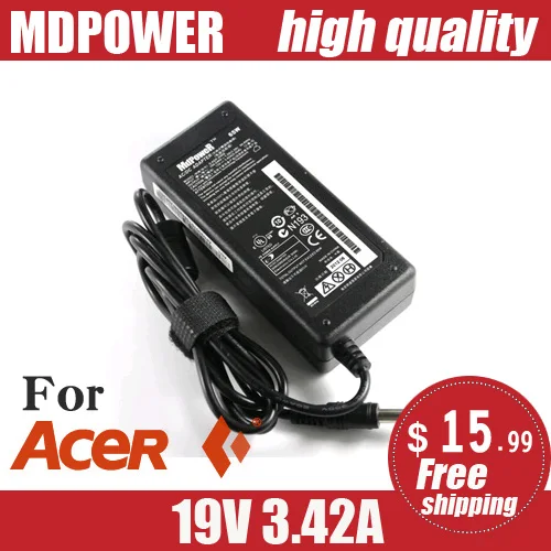 

19V 3.42A 65W 5.5x1.7mm AC Adapter Charger for Acer Aspire 5315 5630 5735 5920 5535 5738 6920 7520 notebook Laptop power supply