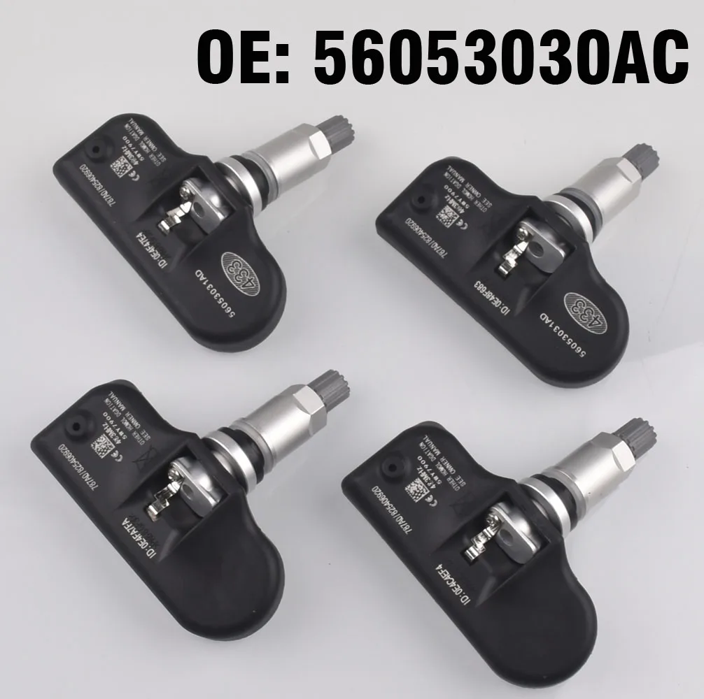 

4PCS Car TPMS Tire Pressure Monitoring Sensor 56053030AC 315MHZ for Chrysler 200 300 Dodge Caliber Caravan Magnum Charger