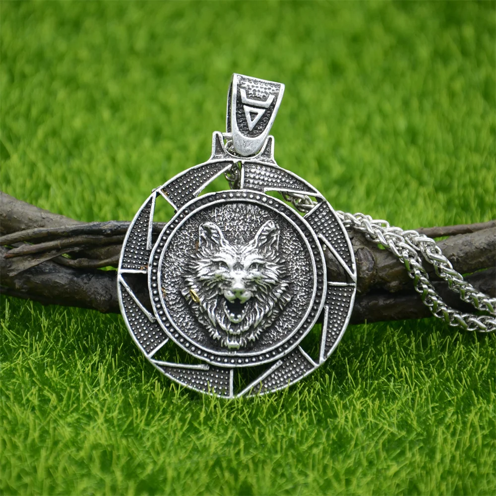 Slavic Kolovrat Veles Symbol Clasp Pendant Viking Wolf Amulet And Talisman Jewelry Necklace Dropshipping