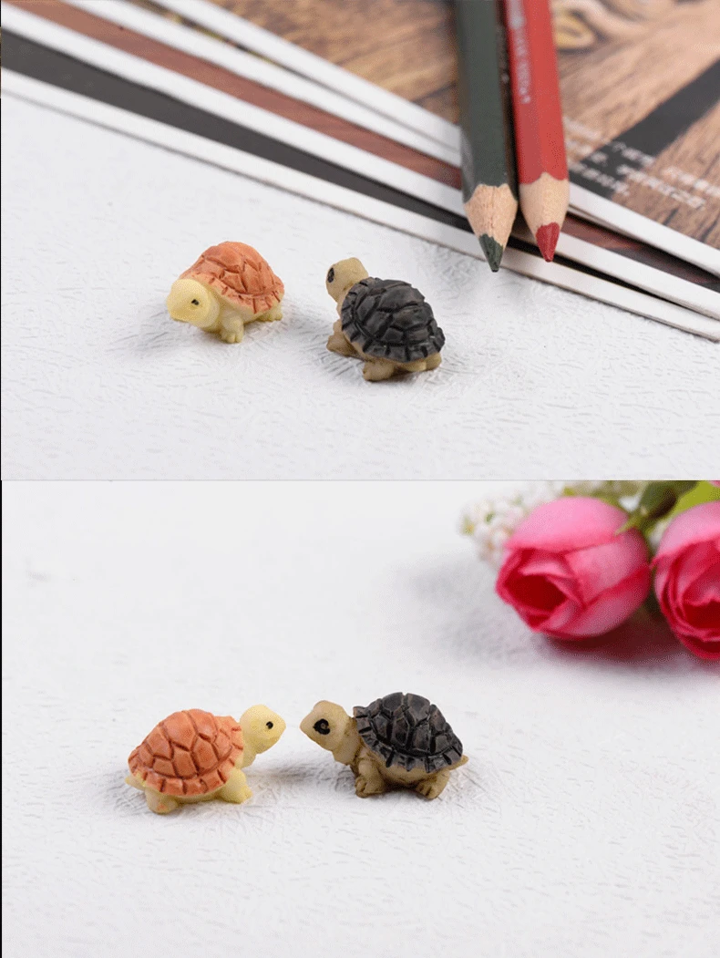 2pcs/set Fish Tank Decoration Simulation Turtle Aquarium Accessories Cute Resin Tortoise for Ornament fish tank accessories tank