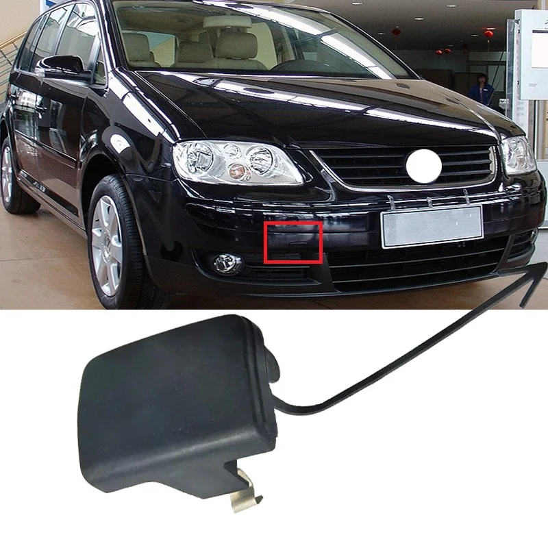 Roavia For VW Touran 2005 2006 2007 Car Front Bumper Tow Hook Cover Cap Traction Lid Towing Hole Cap Plate Trim Shell Garnish