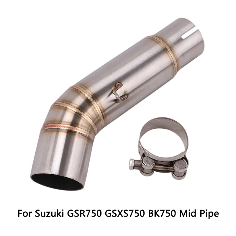 Mid Pipe for Suzuki GSR750 GSXS750 BK750 Motorcycle Exhaust Pipe Reserve Catalyst Slip On 51 mm Muffler Stainless Steel