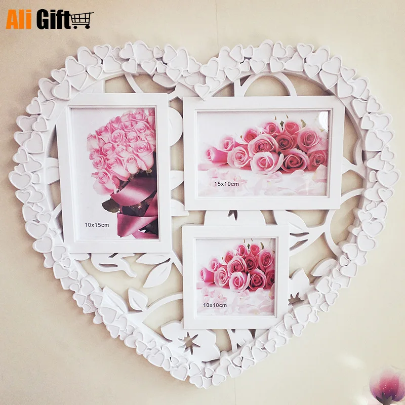 

Hot Selling Newest Factory Direct Sales Conjoined Photo Box Wholesale Combination Creative Heart-shaped Photo Box Wall Burst