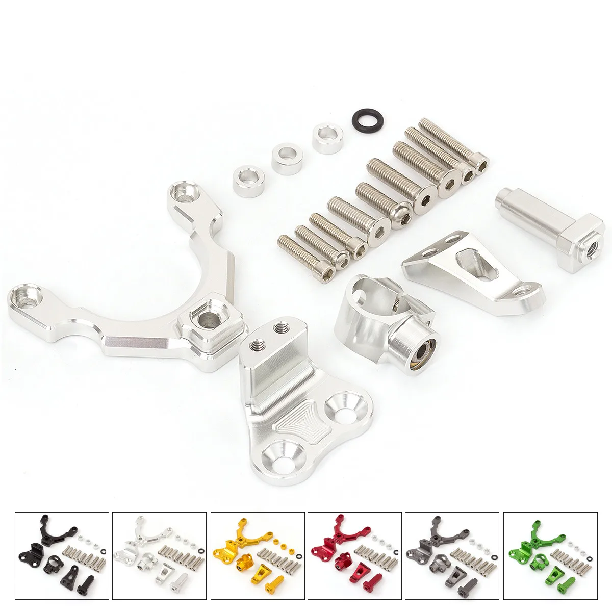 Aluminum Motorcycle Damper Steering Stabilize Bracket Mounting Kit For Kawasaki Z900 2017-2022 2020 2019 2018 2017