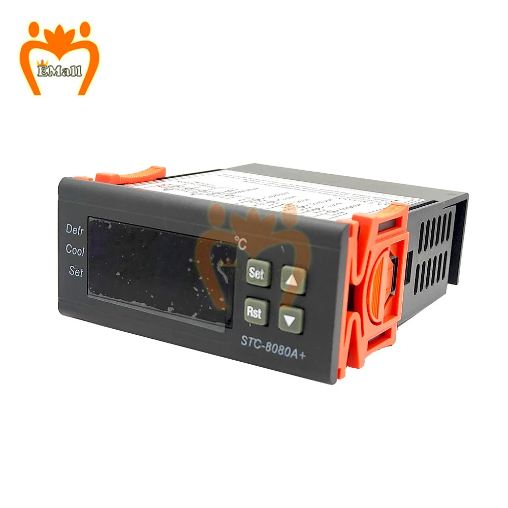 Imagem -04 - Refrigerador Termostato Controlador de Temperatura Refrigeração Automático Descongelar Temporizador Inteligente Sensor Ac110220v Stc8080a +
