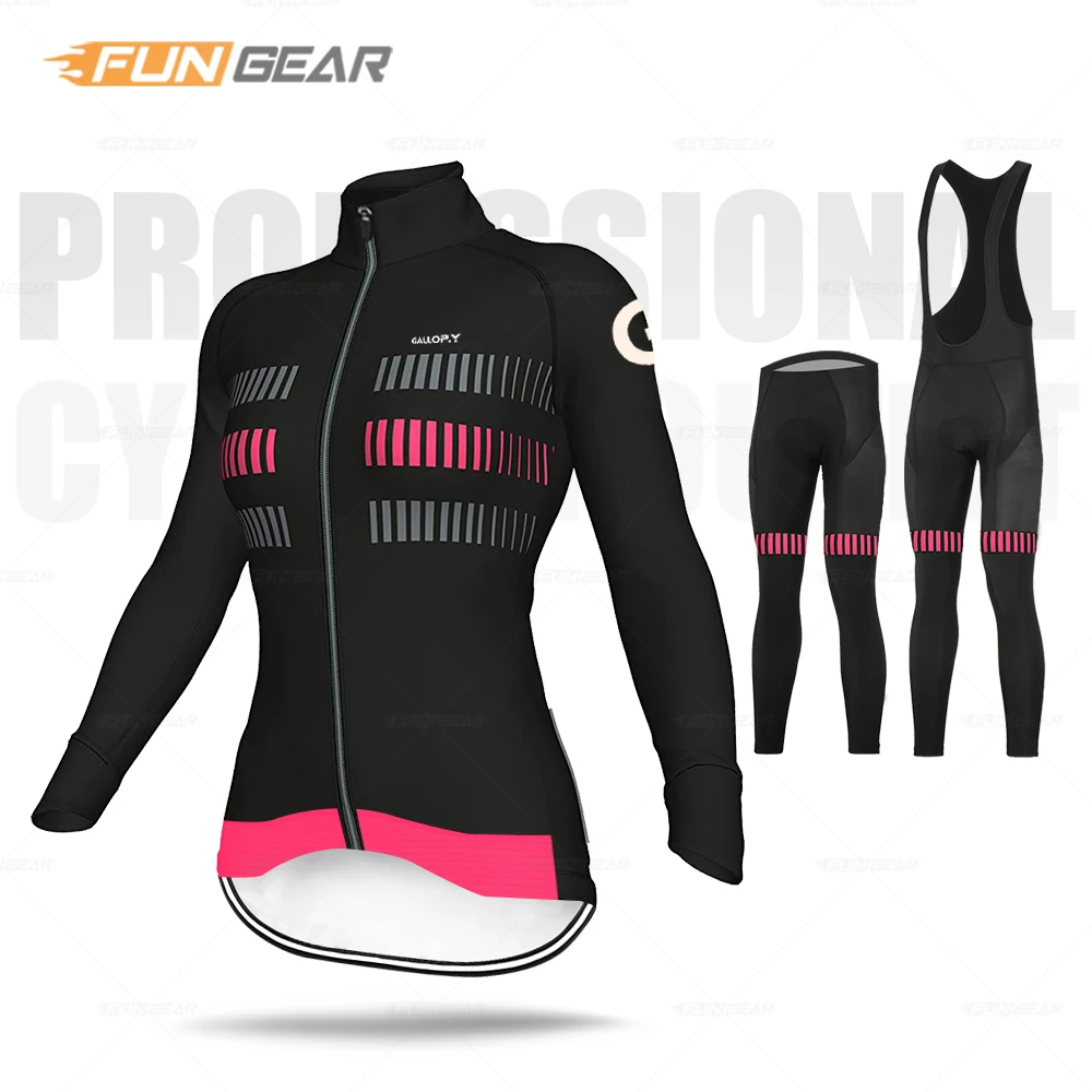 Long Sleeve Cycling Clothes for Women, Breathable Jersey Set, Road Bike Uniform, MTB Clothing, Quick Dry, Anti-UV, Spring, Autum