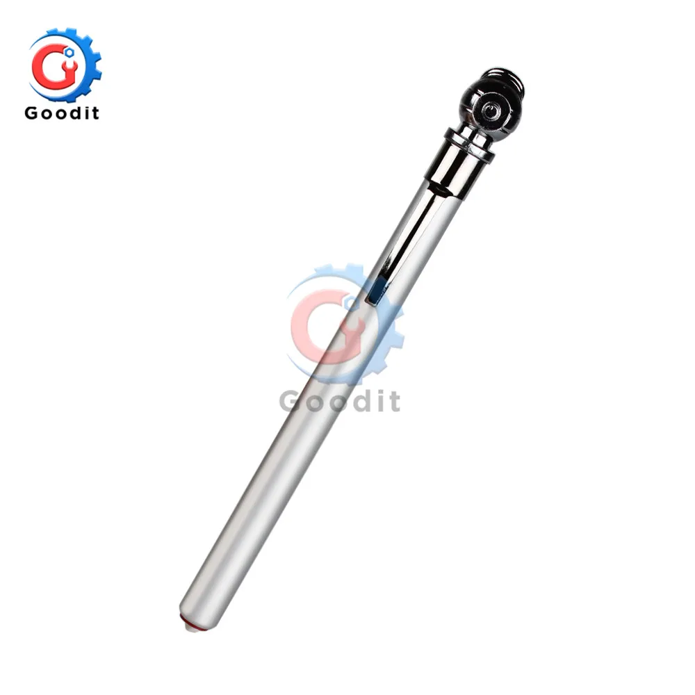 5-50 PSI Car Tire Pressure Gauge Portable Handheld Tire/Tyre Air Pressure Test Meter Pen Shape Durable Silver Emergency Use Car