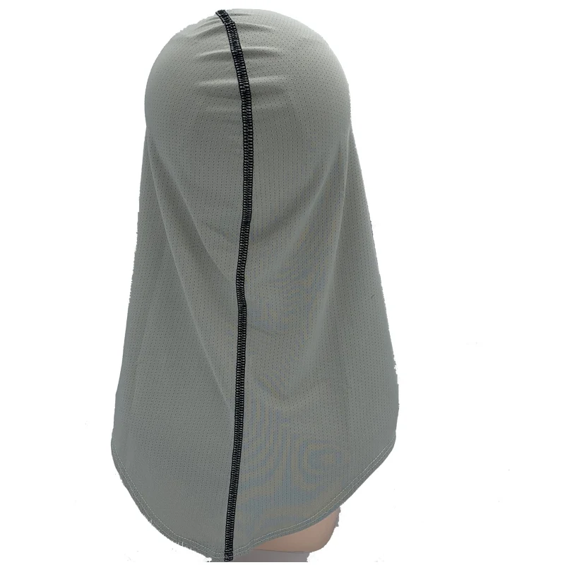 Vrouwen Sport Hijab Sjaal Een Stuk Mesh Jersey Moslim Hoofddoek Islamitische Tulband Caps Ademend Stretchy Antislip workout Hijab