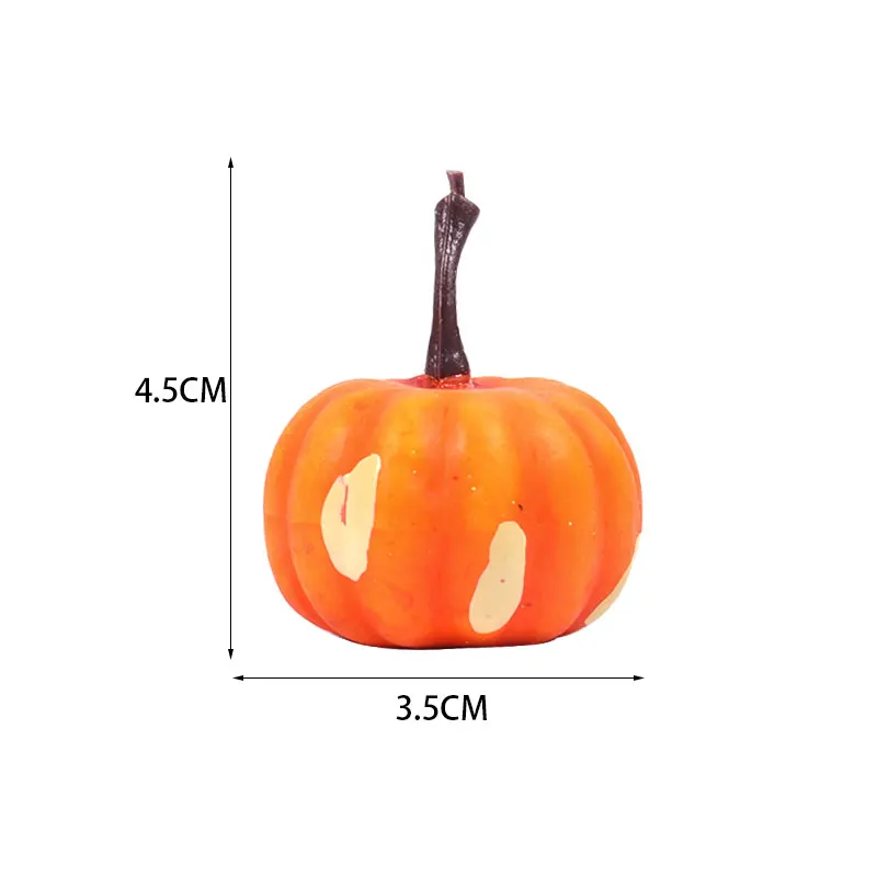 Mini Simulation Artificial Pumpkin Happy Halloween Decoration Prop Fall Harvest Wreath Autumn Wedding Decoration Thanksgiving