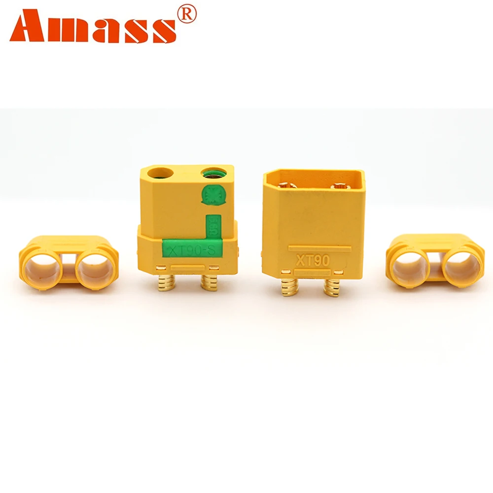 YOUME 2pcs XT90S anti spark connector Amass XT90-S coonector Anti-Spark Male Female Adapter for Car Lipo Battery