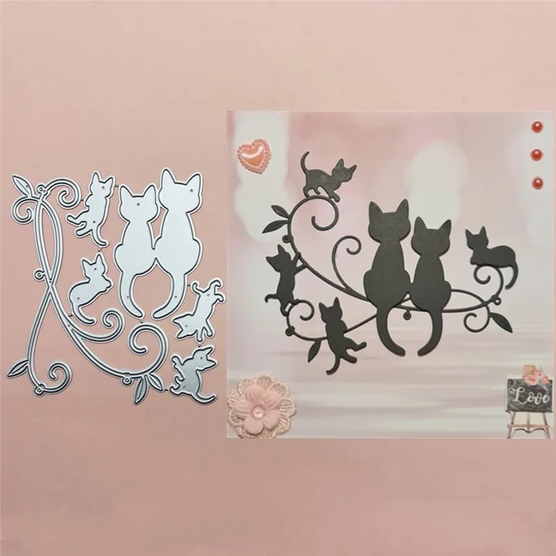 

Cat Leaf Metal Cut Die Stencils for Scrapbooking Stamp/Photo Album Decorative Embossing DIY Paper Cards