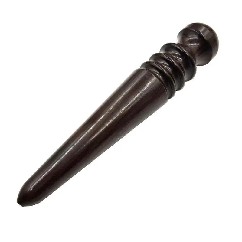 2 Pcs Leathercraft Slicker Round Burnisher , Ebony Wood Leather Burnisher Leather Slicker Tool, Leather polished rods Edge Slick