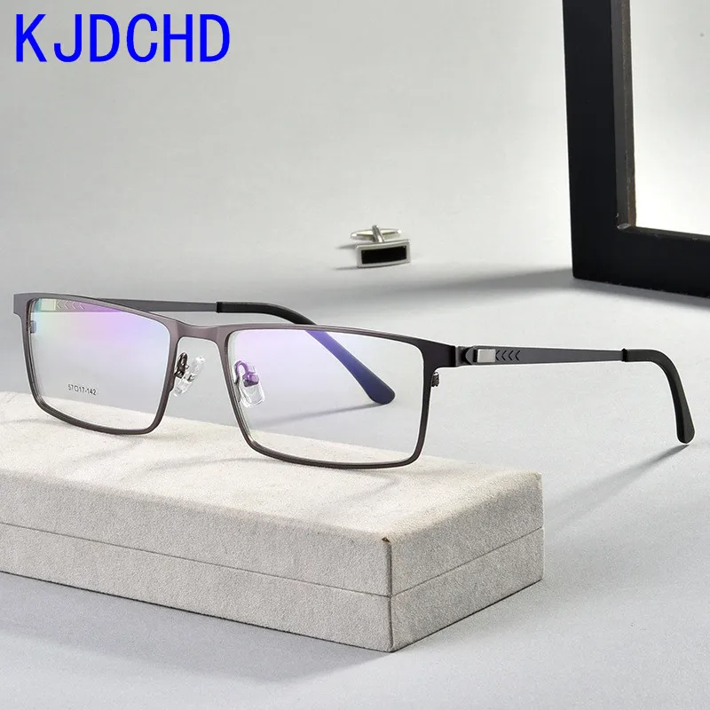 

2020 new men's business big face spring leg optical frame ultra light full frame metal myopia glasses frame