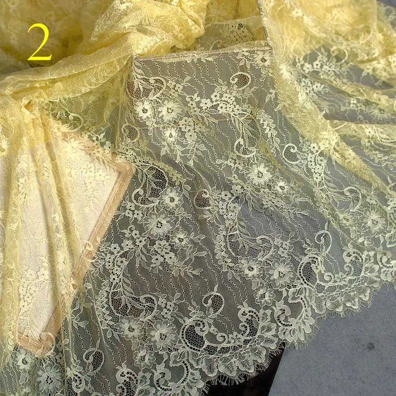 3meter Bilateral positioning hollow flower embroidery eyelash lace big-name skirt wedding accessories