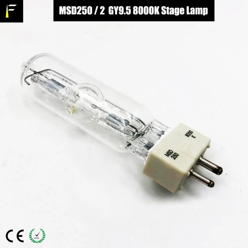 MSD250/2 30H Gy9.5 Classic Lamp MSD MSR 250 Sorcerer Stage Light Bulb HSD250w /80 Gas Discharge Lamp Single End Pin Bubble