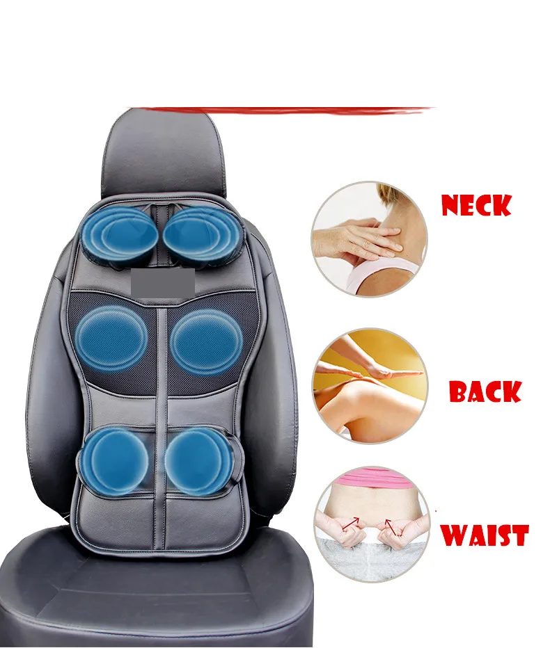 neck support 12 pillow airbag pneumatic full body leather neck back waist lumbar massage car lumbar support forBMW Benz interior