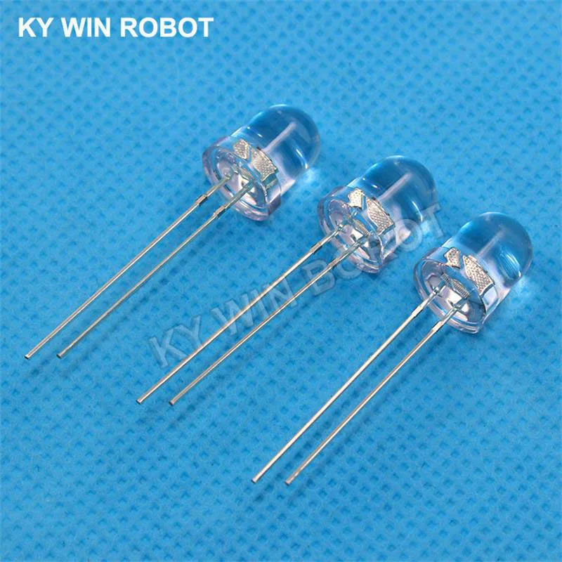 10pcs/lot F10 10mm Fast/Slow RGB Flash Red Green Blue Rainbow Multi Color Light Emitting Diode Round LED Full Color DIY Kit