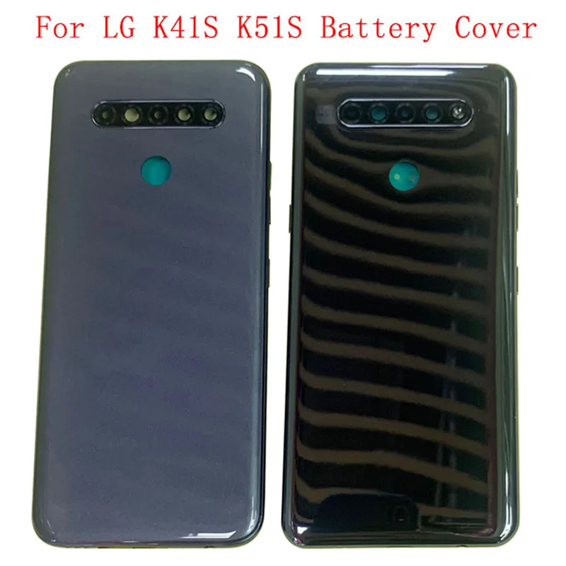 Battery Cover Rear Back Door Panel Housing For LG K41S K51S Battery Door with Camera Lens Replacement Part