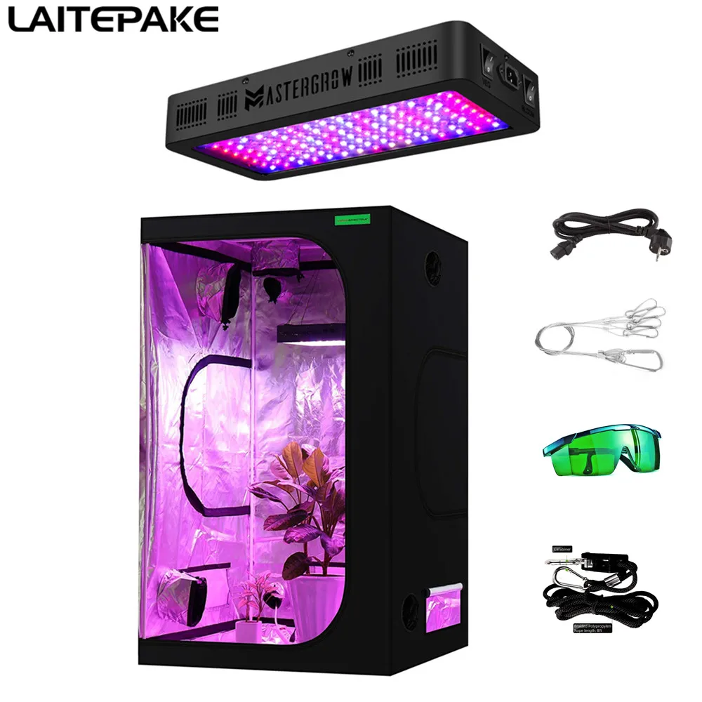 

Led grow light kit 1200W 1500W 2000W Full spectrum grow light and 120-300 CM hight 200cm 600D reflective grow tentfor indoor