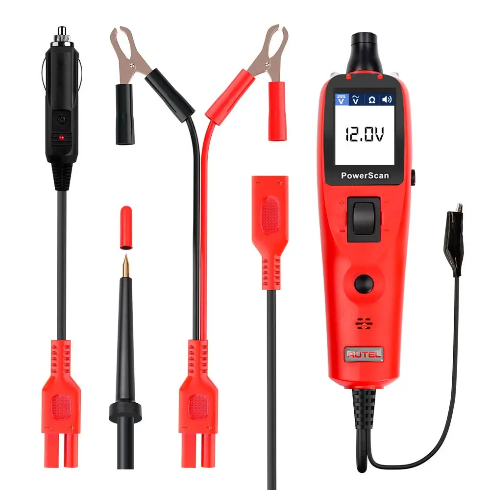 

Autel 12V 24V Battery Tester, Autel PowerScan PS100 Electrical System Diagnosis Circuit Tester Tool Electrical Testers Test Lead