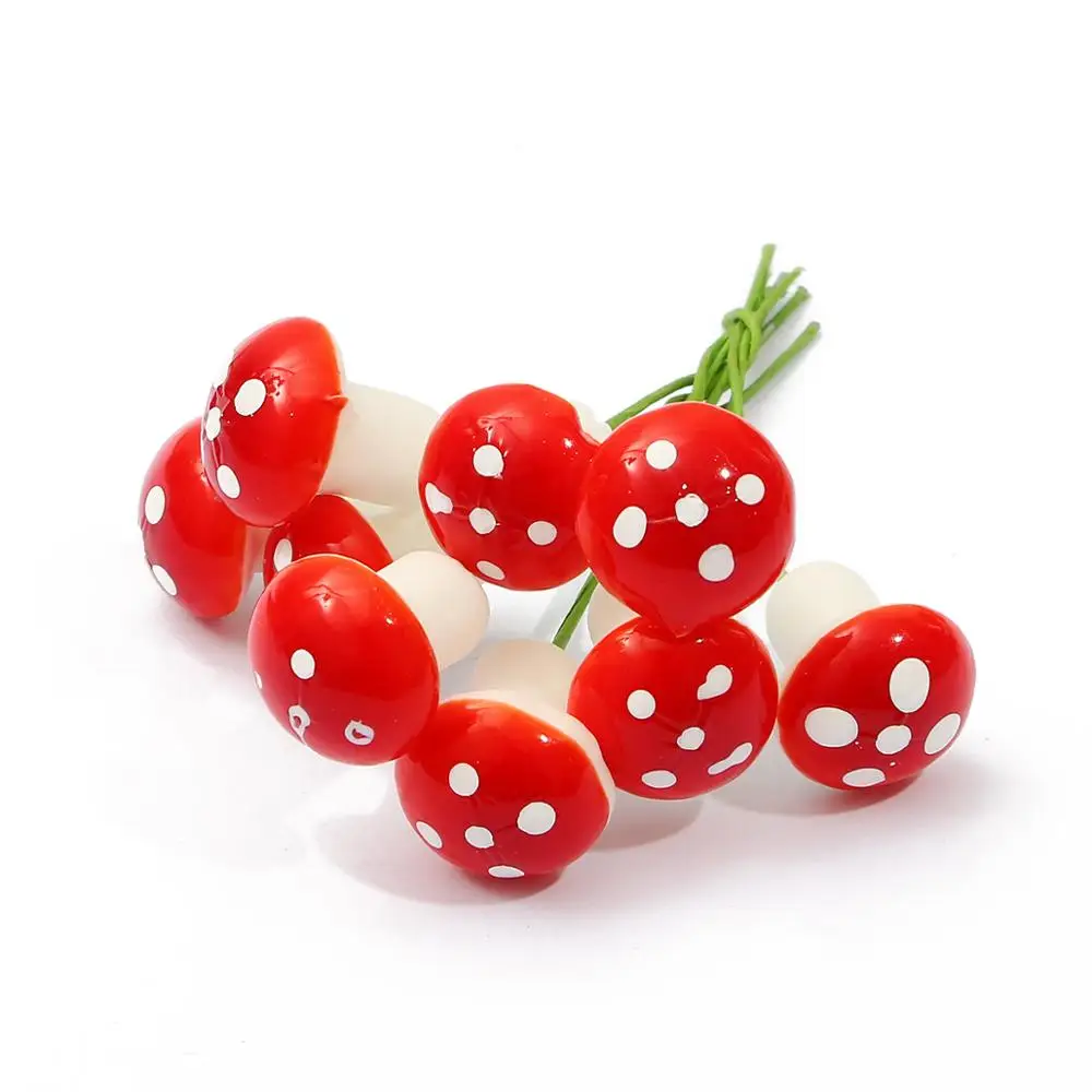 2020 Artificial Flower Bouquet Red Cherry Branch Stamen Berries Bundle DIY Christmas Wedding Cake Gift Box Wreath Party Decor
