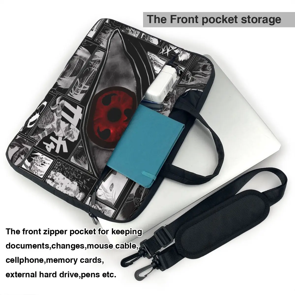 Anime Laptop Bag Case Protective Vintage Computer Bag Bicycle Crossbody Laptop Pouch