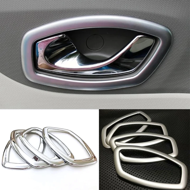 

ABS Chrome For Renault Captur 2013 2014 2015 2016 2017 2018 Accessories Car inner door Bowl protector frame Cover Trim 4pcs