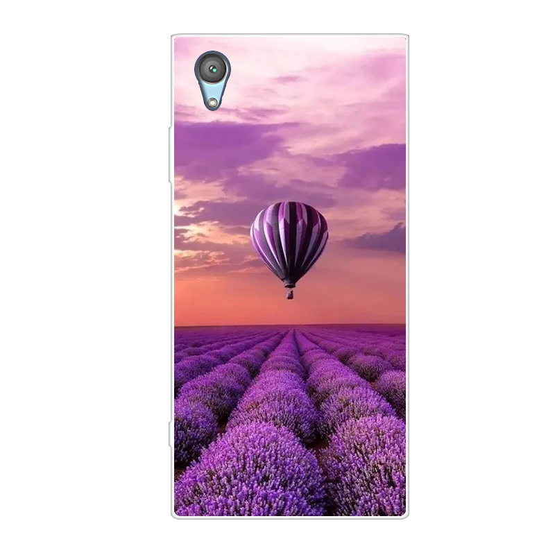 Phone Case For Sony Xperia XA XA1 Ultra Plus Soft Silicone TPU Fashion Flower Painted Back Cover For Sony Xperia XZ Premium Case