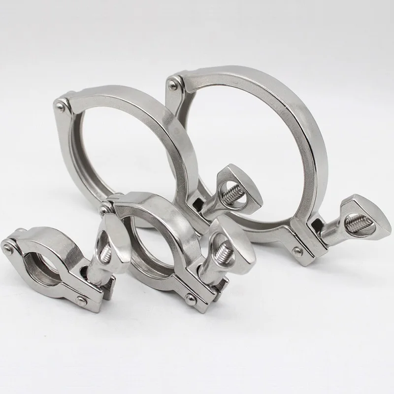 304Stainless Steel Sanitary Food Grade Quick-Installed Clamp, Precision Cast Pipe Clamp Joint Chuck, Clamp Pipe Clamp End Clamp