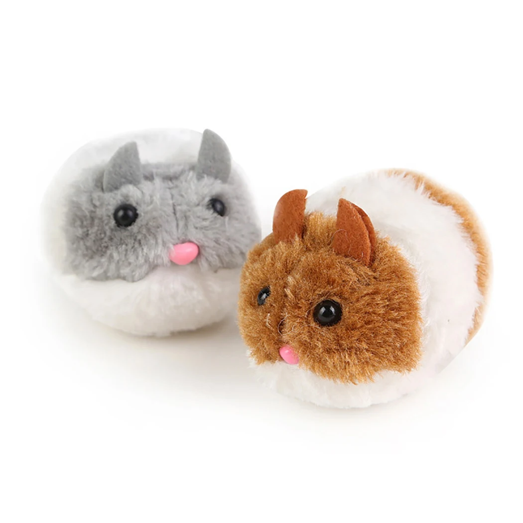 New 1PC Cute Cat Toy Plush Fur Toy Shake Movement Mouse Pet Kitten Funny Movement Rat Little Interactive Bite Toy