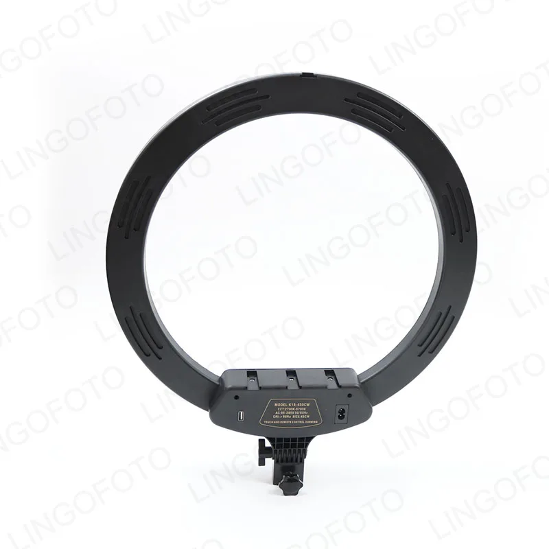 Anillo de luz de 18 pulgadas para selfi, accesorio con 3 soportes para teléfono, pantalla táctil, Control remoto para vídeo, maquillaje, Youtube, transmisión en vivo, UC9953a