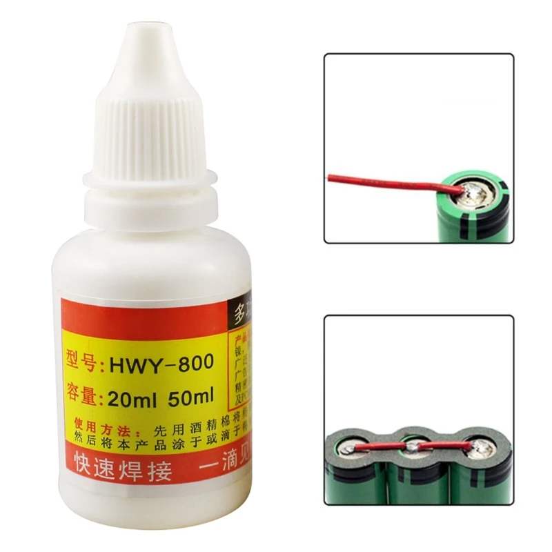 20ml Powerful Rosin Soldering Agent No-clean Flux Stainless Steel White Plate Iron 18650 Battery Welding Water Liquid Flux