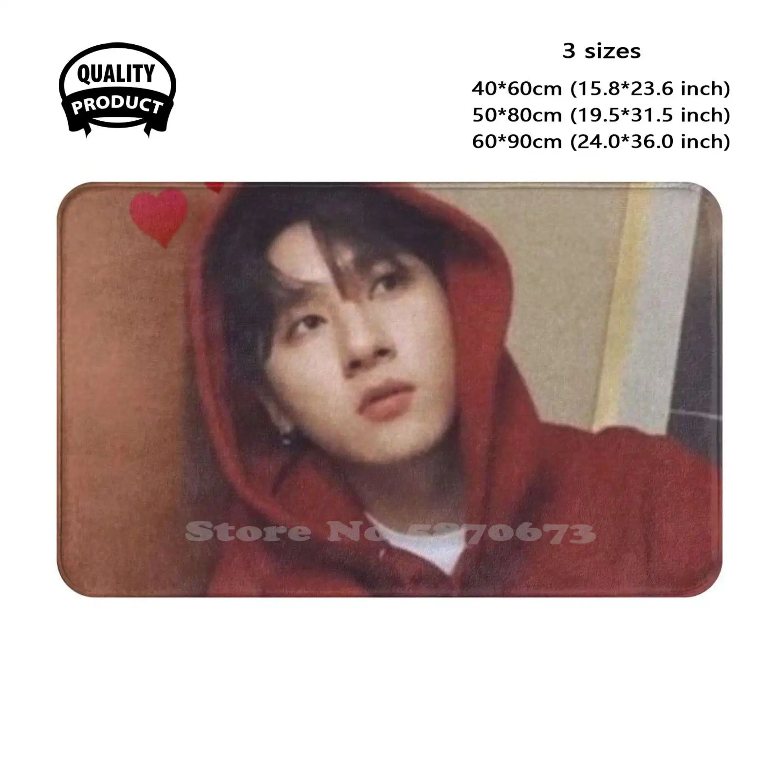 Changkyun X Hearts Soft Cushion Home Carpet Door Mat Car Rug Shownu Wonho Joohoney I M Sohn Hyunwoo Lee Hoseok Lee Minhyuk Yoo