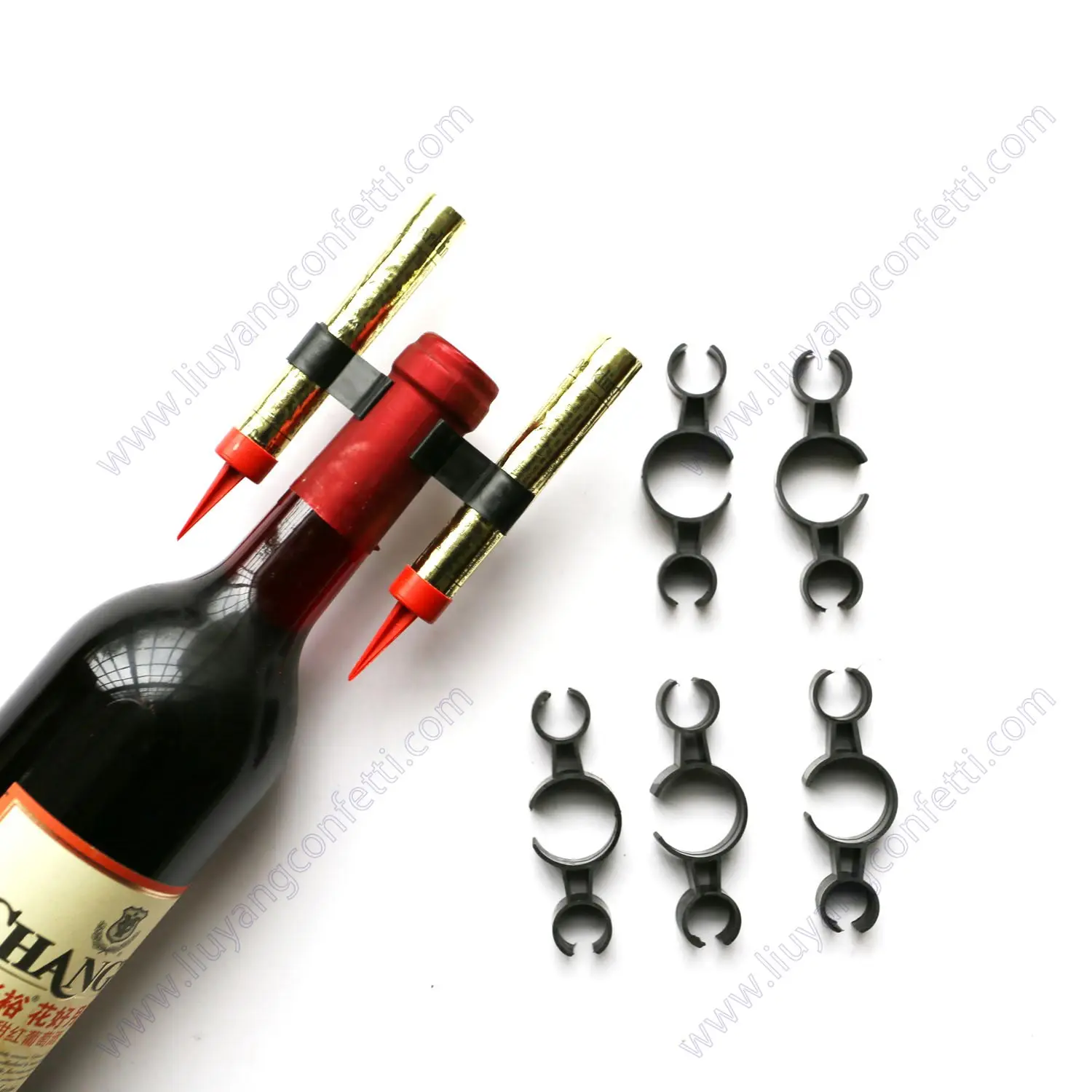 Safety Black Ice Plastic Clip Champagne Bottle Birthday Candle Sparkler Wedding Sparking Fountain Cold Fireworks System disco dj - Image 3
