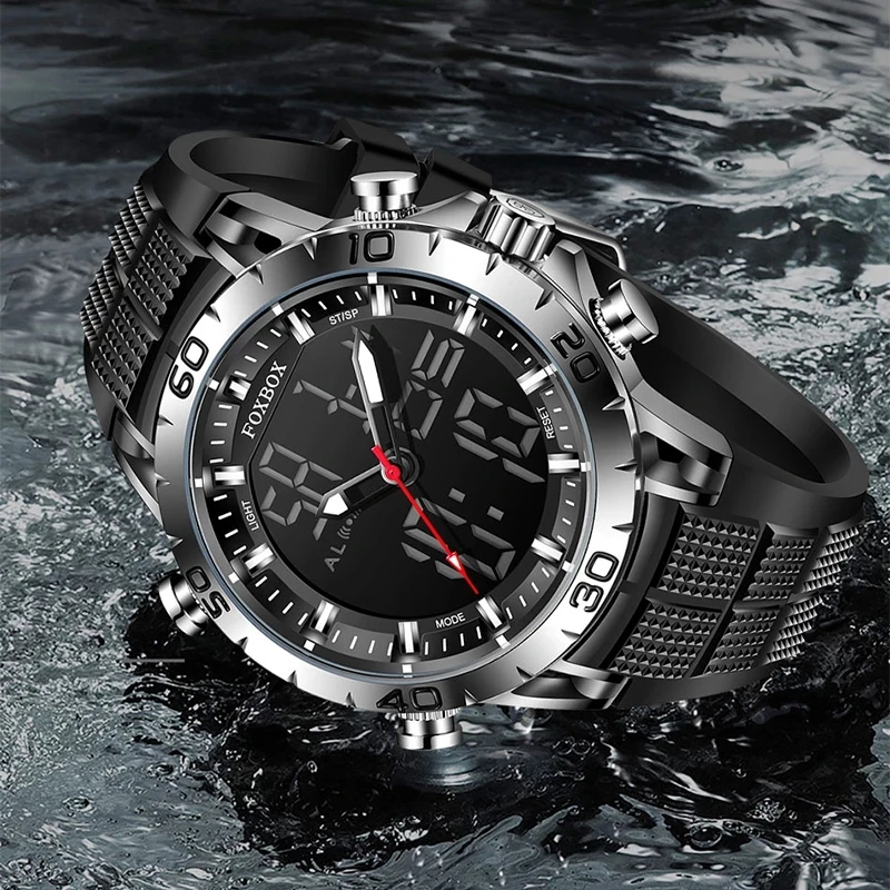 LIGE Sport Watches For Men Top Brand Luxury Military Silicone Wrist Watch Man Clock Fashion Quartz Chronograph Wristwatch Reloj