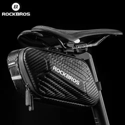 ROCKBROS MTB Bicycle Saddle Bag Shell Rainproof Reflective Shockproof Cycling Bike Tube Rear Tail Seatpost Bag Bike Accessories