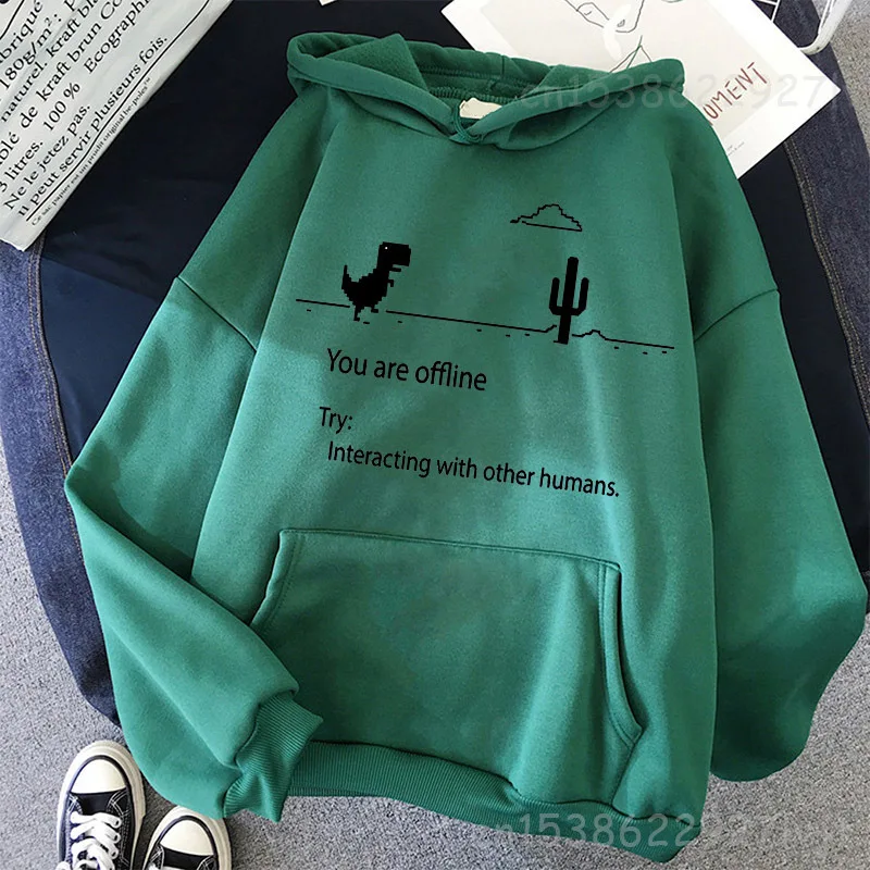 Cartoon Dinosaur Letter Print Hoodies Hooded Oversize Pullovers Harajuku Pullover Kawaii Female Loose Streetwear Sweatshirts