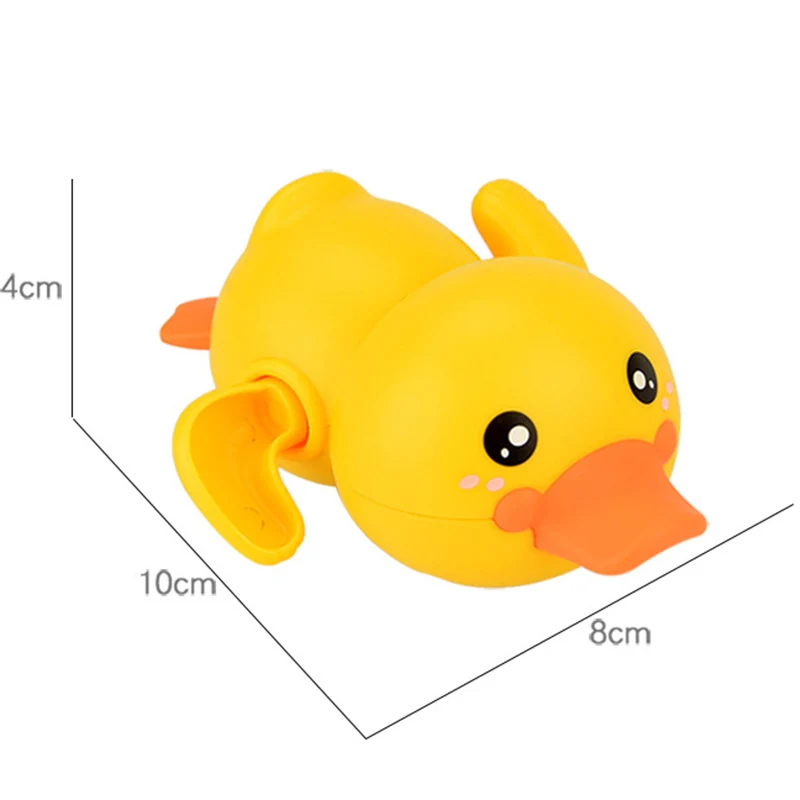 Bath toys Classic Cartoon Animal Cute Animal Duck Wind Up Chain Bathing Clockwork Bathroom Game Water Beach Toys for Kid