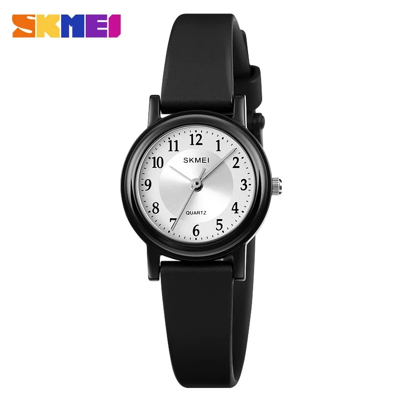 SKMEI Fashion Girls Watches Small Ladies Quartz Black Watch Minimalist Waterproof Casual Women Analog Wristwatches 1659