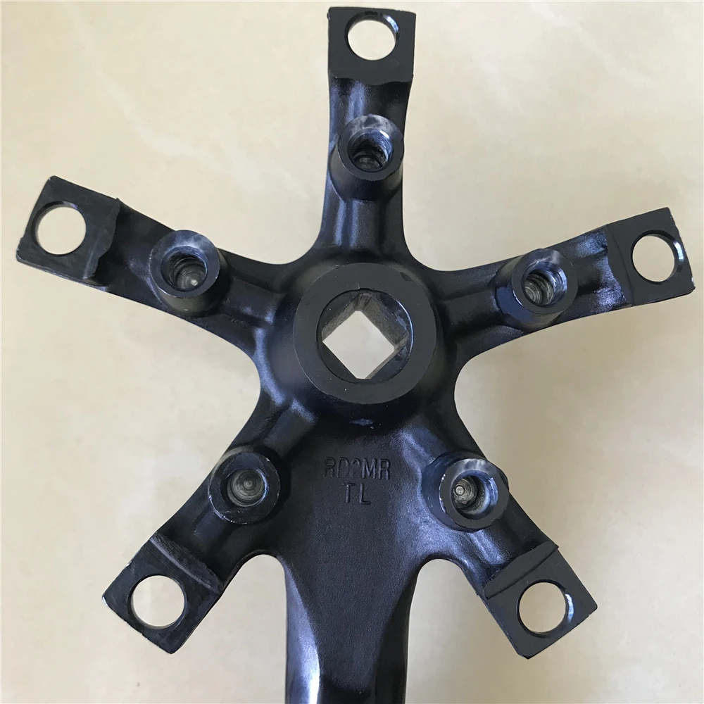 Road Bicycle Crank 130-74 BCD Triple Crankset Length 175/170 MM Folding Bike MTB Parts 5 Claws Aluminum Alloy CNC